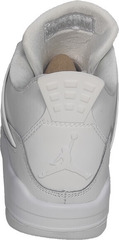 Стильные кроссовки мужские кожаные белые Nike Air Jordan Retro 4 All White.