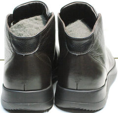 Мужские осенние кроссовки ботинки из кожи Ikoc 1770-5 B-Brown.
