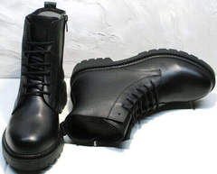 Стильные ботинки демисезонные женские кожа Misss Roy 252-01 Black Leather.