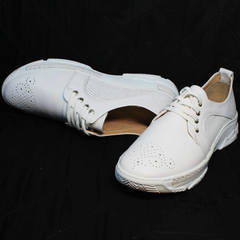 Модные туфли кроссовки женские Derem 18-104-04 All White