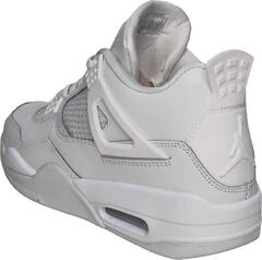 Модные кроссовки мужские натуральная кожа Nike Air Jordan Retro 4 All White.