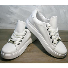 Кожаные белые кеды женские Molly shoes 557 Whate