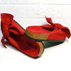 Модные сандалии шлепки биркеншток женские Comer SAR-15 Red.