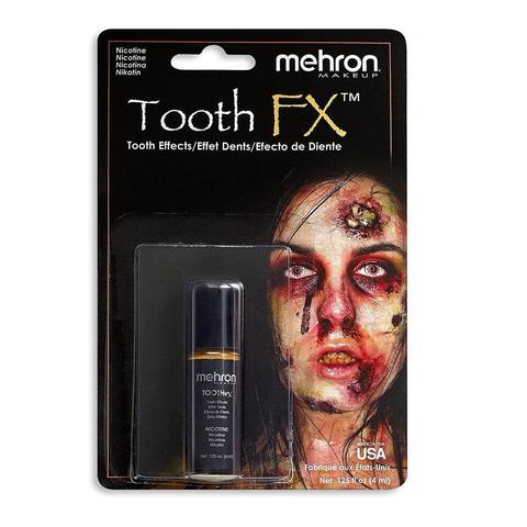 MEHRON Фарба для зубів Tooth FX with Brush for Special Effects - Nicotine, (Нікотин), 4 мл