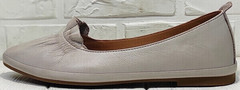 Летние балетки туфли на маленьком каблуке Wollen G036-1-1545-297 Vision.
