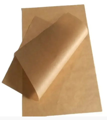 Папір крафт у листах 320х320 мм коричневий жиростійкий (пергамент листовий)