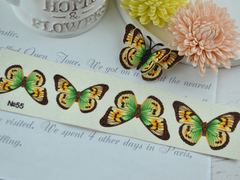 Метелики для вирізання 4 шт зелено-жовті №55