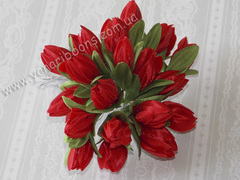 Букет Тюльпаны тканевые красные