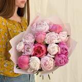 Photo of Mix of 15 peonies in a bouquet «So sweet»
