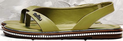 Красивые женские сандалии босоножки на тонкой подошве Evromoda 454-411 Olive.