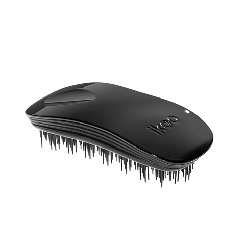 brush ikoo home black | расческа-детанглер для бережного расчесывания волос черная