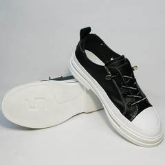 Кроссовки под туфли на белой подошве El Passo sy9002-2 Sport Black-White.