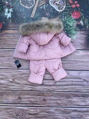 Зимний комбинезон с курткой детский Look розовый однотон