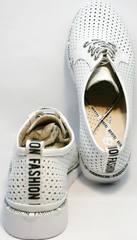 Купить женские летние туфли дерби с перфорацией GUERO G177-63 White.