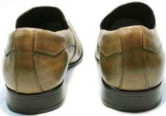 Коричневые кожаные туфли мужские Mariner 12211 Light Brown.