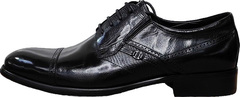 Дерби  туфли мужские кожаные черные Rossini Roberto 2YR1158 Black Leather.