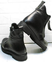 Черные ботинки на толстой подошве на осеньTina Shoes 292-01 Black.