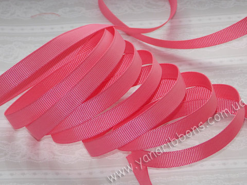 Лента репсовая  ЛЮКС кораллово-розовый ширина от 6 до 22 мм