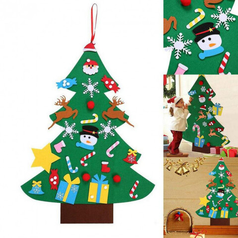 Детская елочка с игрушками из фетра Chrismas Free / Безопасная новогодняя елка для детей
