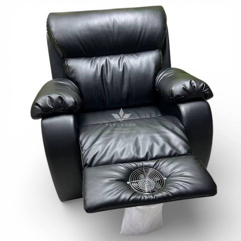 Педикюрне крісло-реклайнер Tertio 2 з електроприводом та вбудованою витяжкою