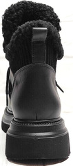 Женские кроссовки кожаные ботинки на низком каблуке 5 см Marani Magli 22-113-104 Black.