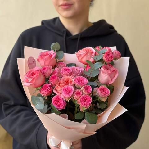 Photo of Bright bouquet with peony roses «Dream Adventure»