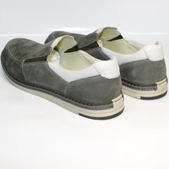 Серые мужские туфли лоферы IKOC 3394-3 Gray.