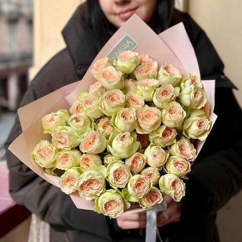 13 веток кустовой розы «Чайная розочка», Цветы: Роза кустовая, 13 веточек
