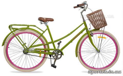 Міський жіночий велосипед Dorozhnik Comfort Female 2018 салатний