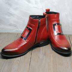 Осенние ботинки женские красные Evromoda 1481547 S.A.-Red