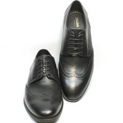 Черные туфли на шнуровке мужские Ikos 1157-1 Classic Black.