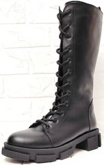 Высокие женские берцы ботинки на зиму Ari Andano 3046-l Black.