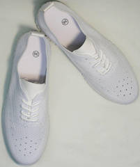 Белые кроссовки летние женские Small Swan NB-821 All White.