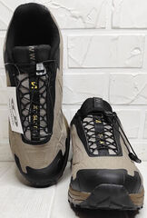 Красивые мужские кроссовки демисезонные Salomon XT-SLATE Advanced Beige Black.