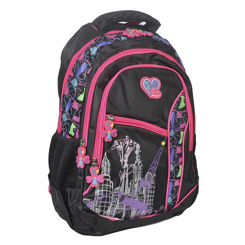 F17503 Школьный рюкзак для девочки - Ночной город