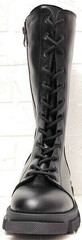 Женские высокие ботинки на шнуровке зимние Ari Andano 3046-l Black.