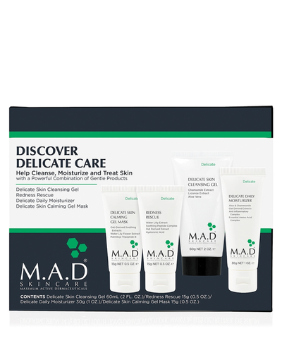 M.A.D. Skincare Дорожный набор препаратов для чувствительной кожи 4 шт | Delicate Discovery Kit