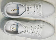Белые женские кроссовки из натуральной кожи Evromoda 141-1511 White Leather.