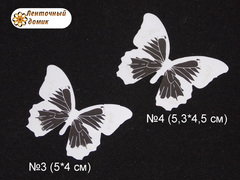 Бабочки  из декоративной пленки белые 3 и 4