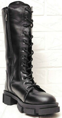 Высокие женские ботинки зима Ari Andano 3046-l Black.