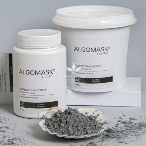 Альгінатна маска з деревним вугіллям Charcoal Peel Off mask Algomask