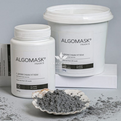 Альгинатная маска с древесным углем Charcoal Peel Off mask, Algomask