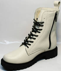 Черно белые ботинки женские зимние Ari Andano 740 Milk Black.
