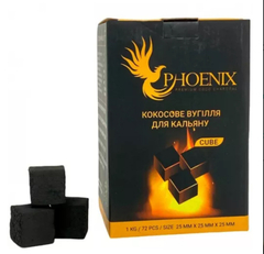 Кокосовый Уголь Phoenix Cube (Феникс Куб) Коробка 1кг 72шт 25х25