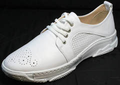 Красивые кроссовки туфли на плоской подошве женские Derem 18-104-04 All White