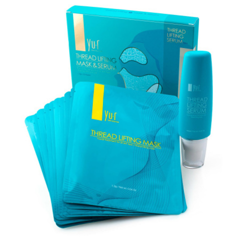 YU.R Лифтинг комплекс для лица на основе нитевых масок (гель+10 масок) | Thread Lifting Mask