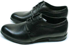 Удобные мужские туфли под классические брюки Ikoc 060-1 ClassicBlack.