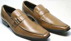 Модельные туфли мужские натуральная кожа Mariner 12211 Light Brown.