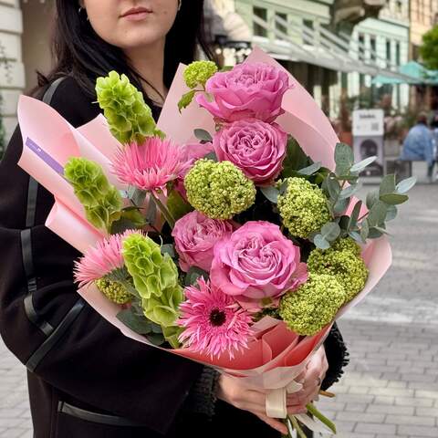 Photo of Яскравий букет з герберами «Солодкий лайм»