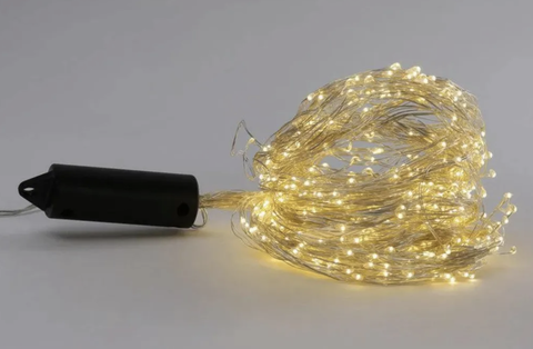 Лучи росы гирлянда конский хвост 480 led 16 линий по 3м , цвет Теплый Белый